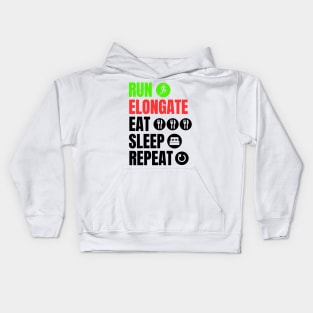 Run, elongate, repeat Kids Hoodie